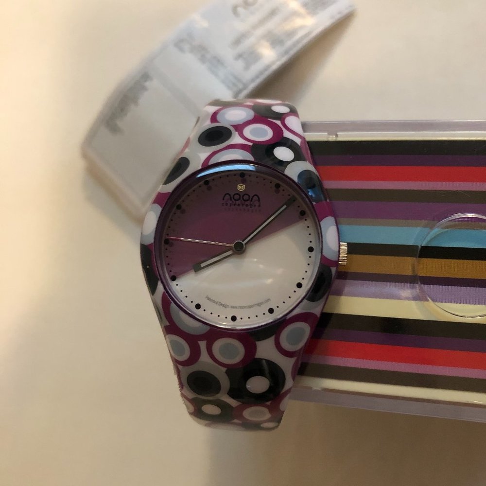 Women's Noon "Kolors" watch in Purple, White and Grey